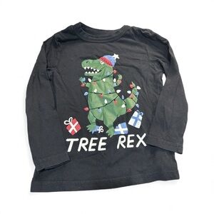 3/25 Joe Fresh Tree Rex Kids Long Sleeve Tee - Black